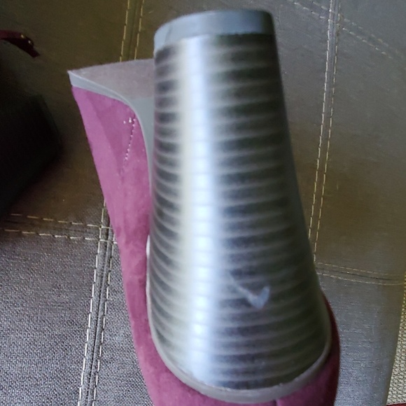 Last One! Purple Suede Ankle Boots Size 8 - Picture 8 of 8